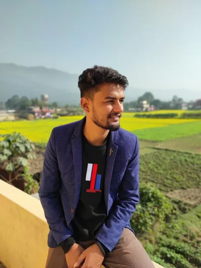 Kapil Bhattarai in the field