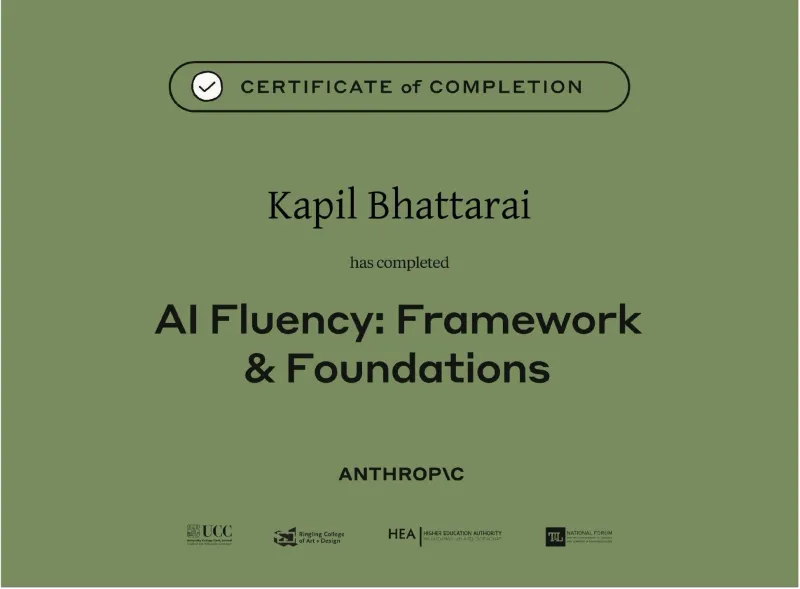 AI Fluency: Framework & Foundations - Anthropic Certificate