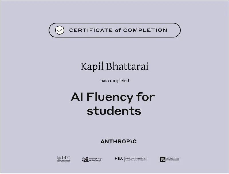 AI Fluency for Students - Anthropic Certificate